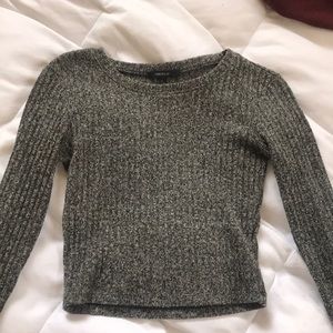 Forever21 Heather Gray Crop Sweater
